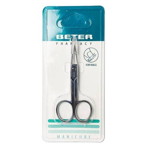 Beter Tijera Manicura Uñas Cromada Curva 9,2 cm