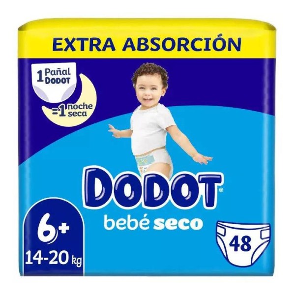 Dodot Bebe Seco Value Talla 6 14 a 20 Kg 48 Uds